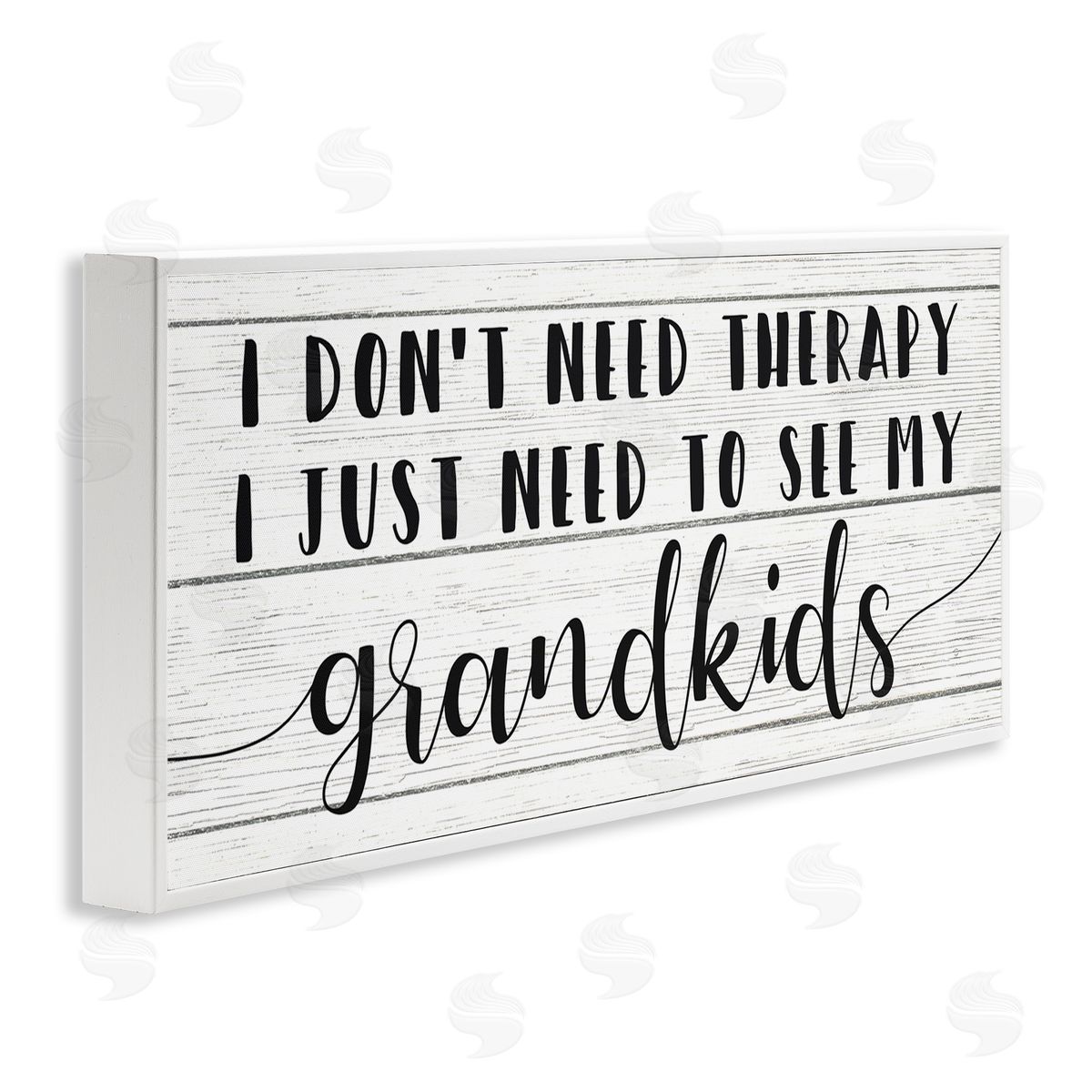 Stupell Studio Need My Grandkids Funny Therapy Reference White Framed Giclee Wall Art