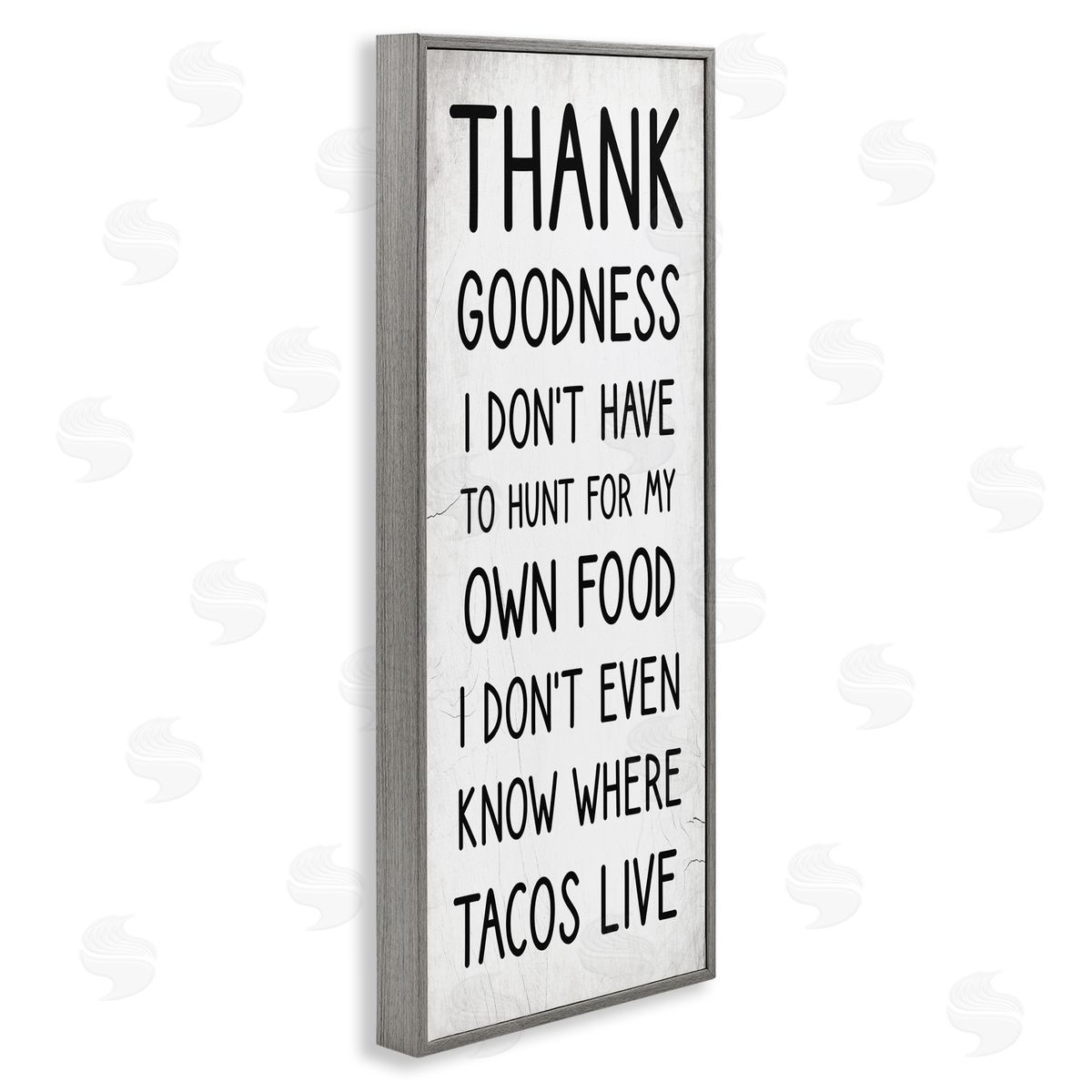 Stupell Studio Hunt For Tacos Funny Phrase Gray Framed Giclee Wall Art