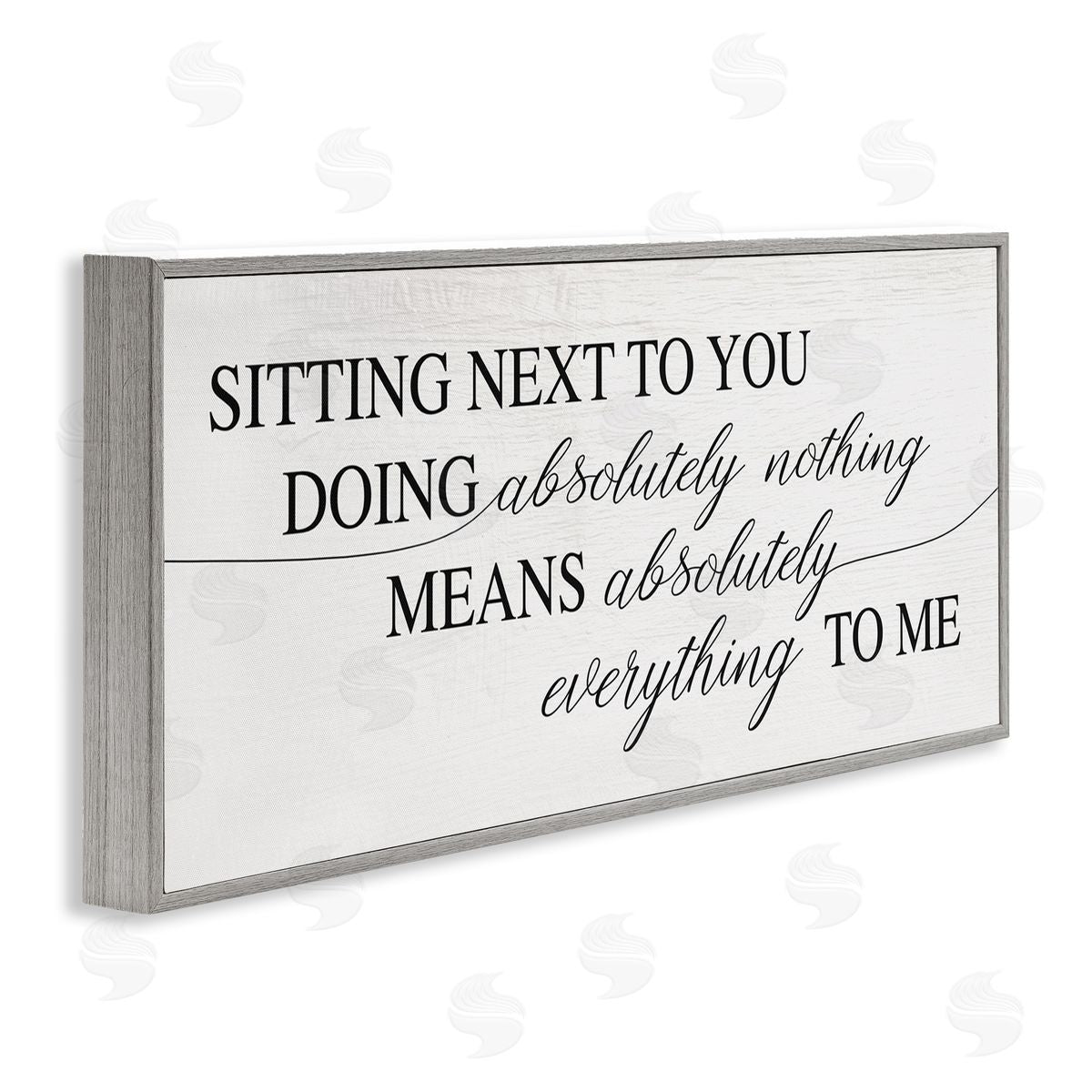 Stupell Studio Nothing Means Everything Phrase  Gray Framed Giclee Wall Art