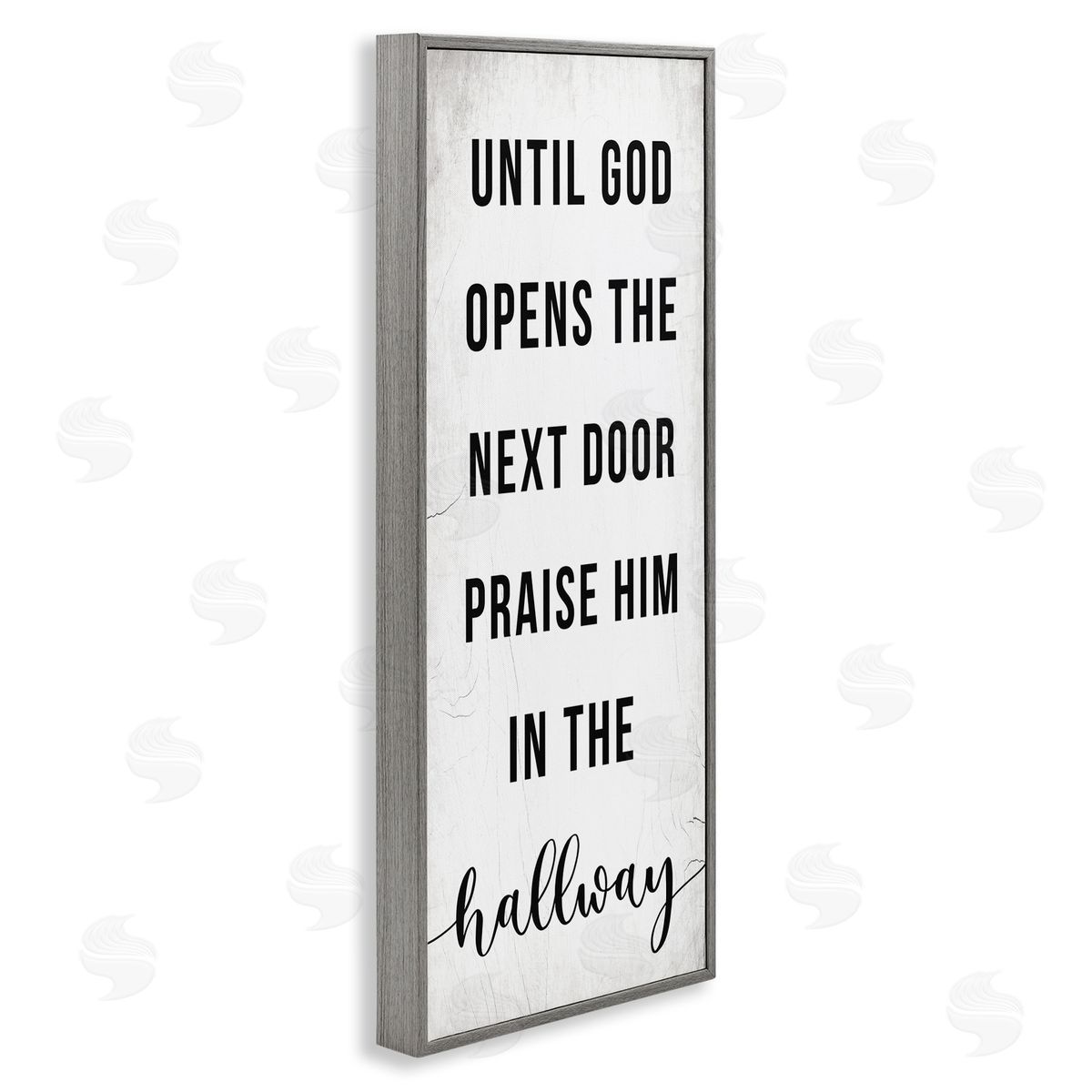 Stupell Studio God Opens the Door Phrase Gray Framed Giclee Wall Art
