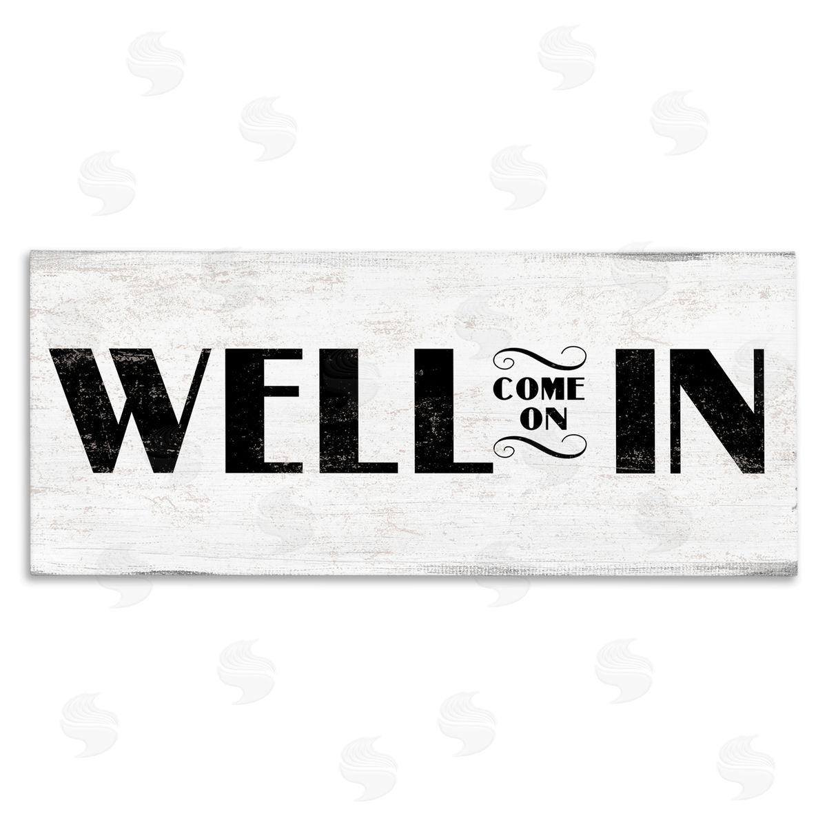 Stupell Studio Well Come On In Rustic Design Canvas Wall Art