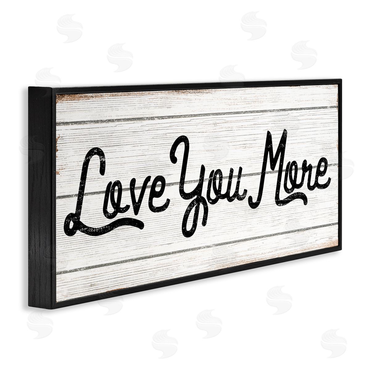 Stupell Studio Love You More Country Design Black Framed Giclee Wall Art