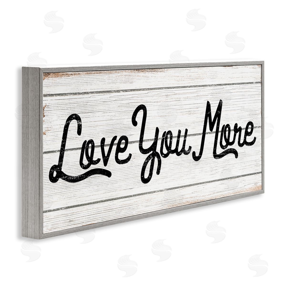 Stupell Studio Love You More Country Design Gray Framed Giclee Wall Art