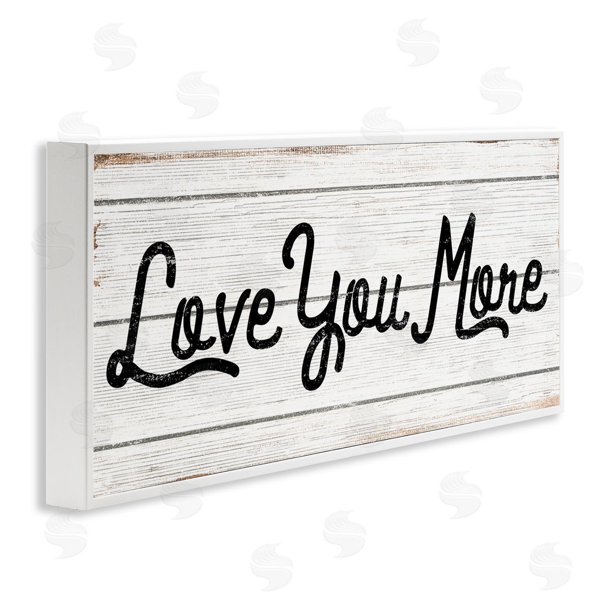 Stupell Studio Love You More Country Design White Framed Giclee Wall Art