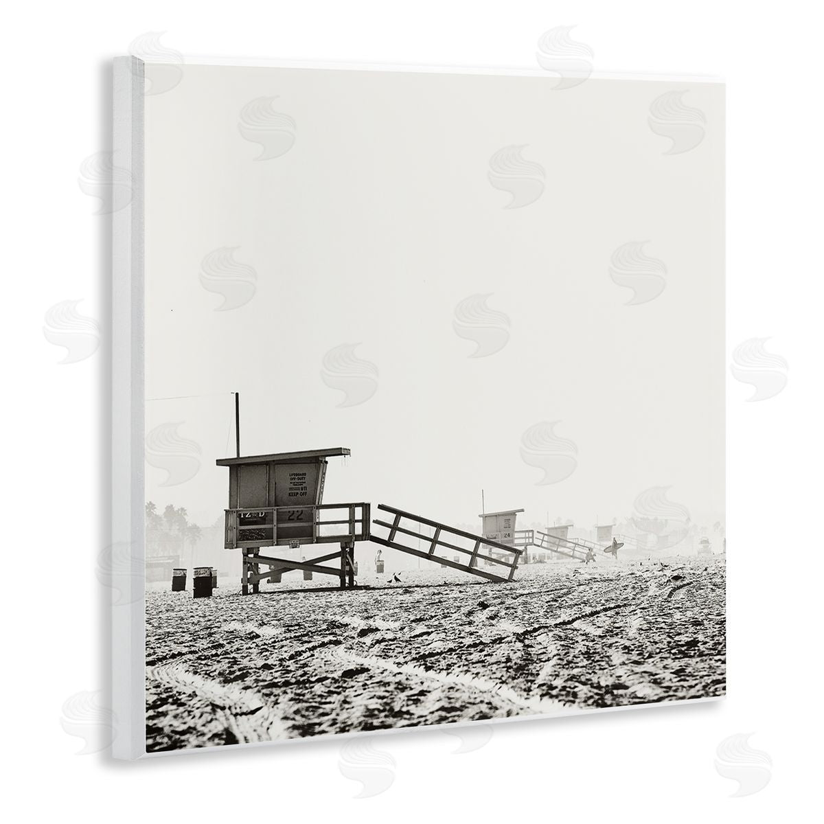 Myan Soffia Vintage Beach Lifeguard Stands Wall Plaque Art