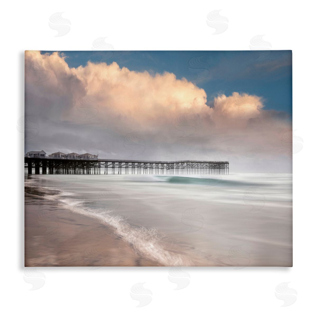 Lee Sie Beach Wharf Nautical Landscape Canvas Wall Art