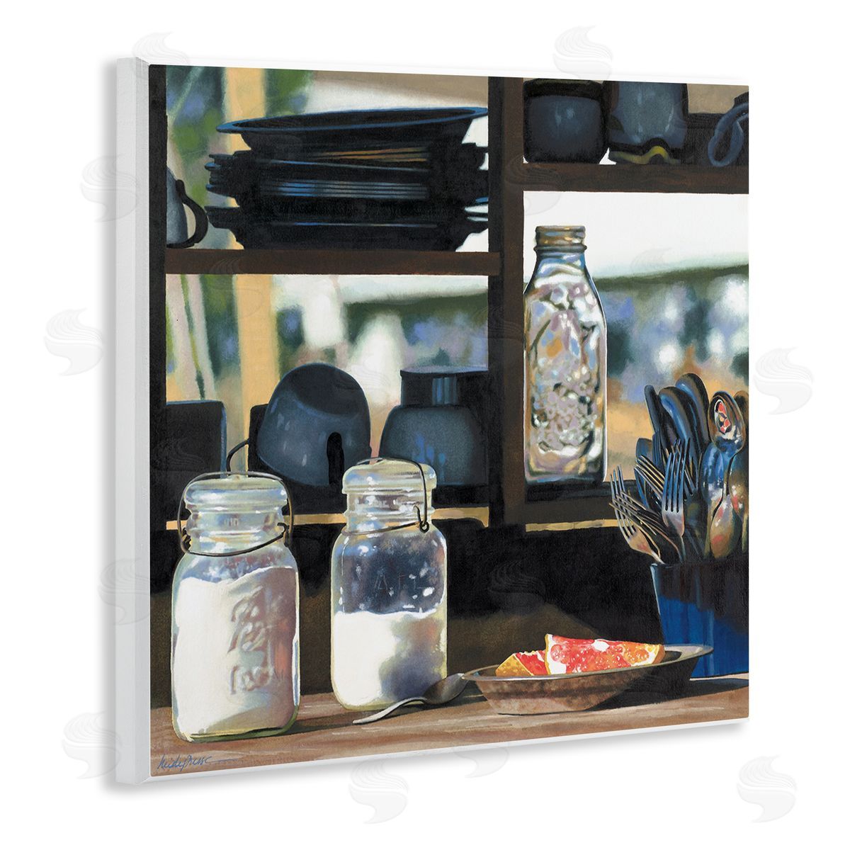 Heide Presse Realistic Kitchen Shelf Painting Wall Plaque Art