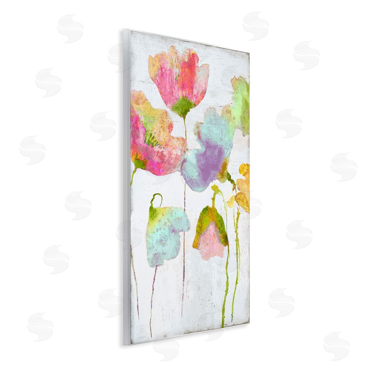 Vanessa Austin Saturated Watercolor Flowers Whimsical Wall Plaque Art