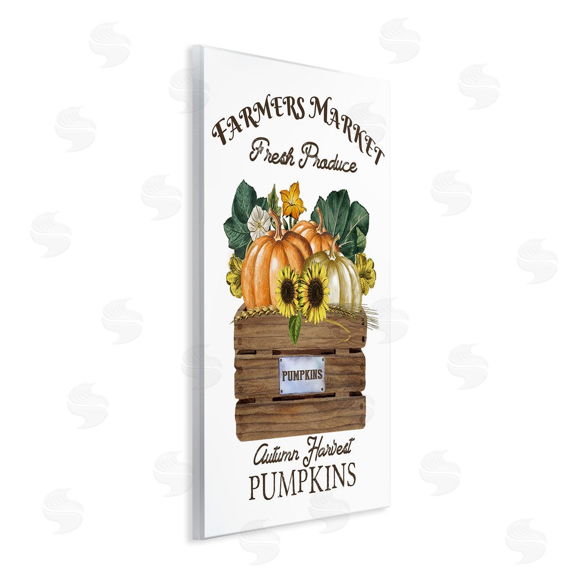 Deborah Brown Farmers Market Autumn Harvest Pumpkin Wall Plaque Art