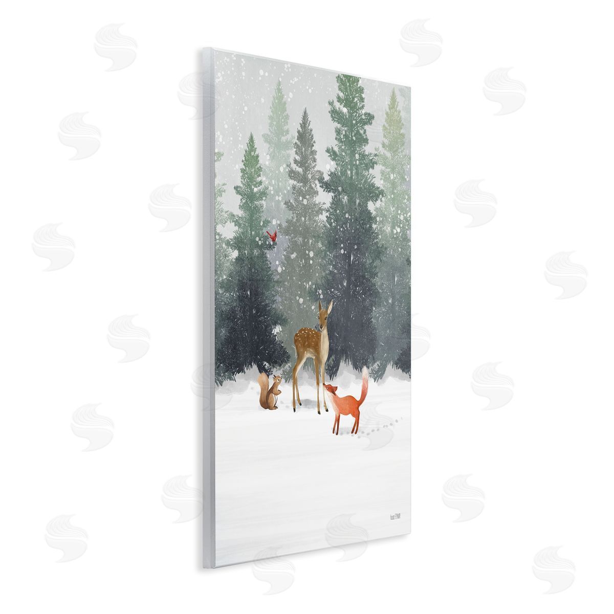 Winter Season Forest Animals Wood Plaque Wall Art, Home Decor by House Fenway