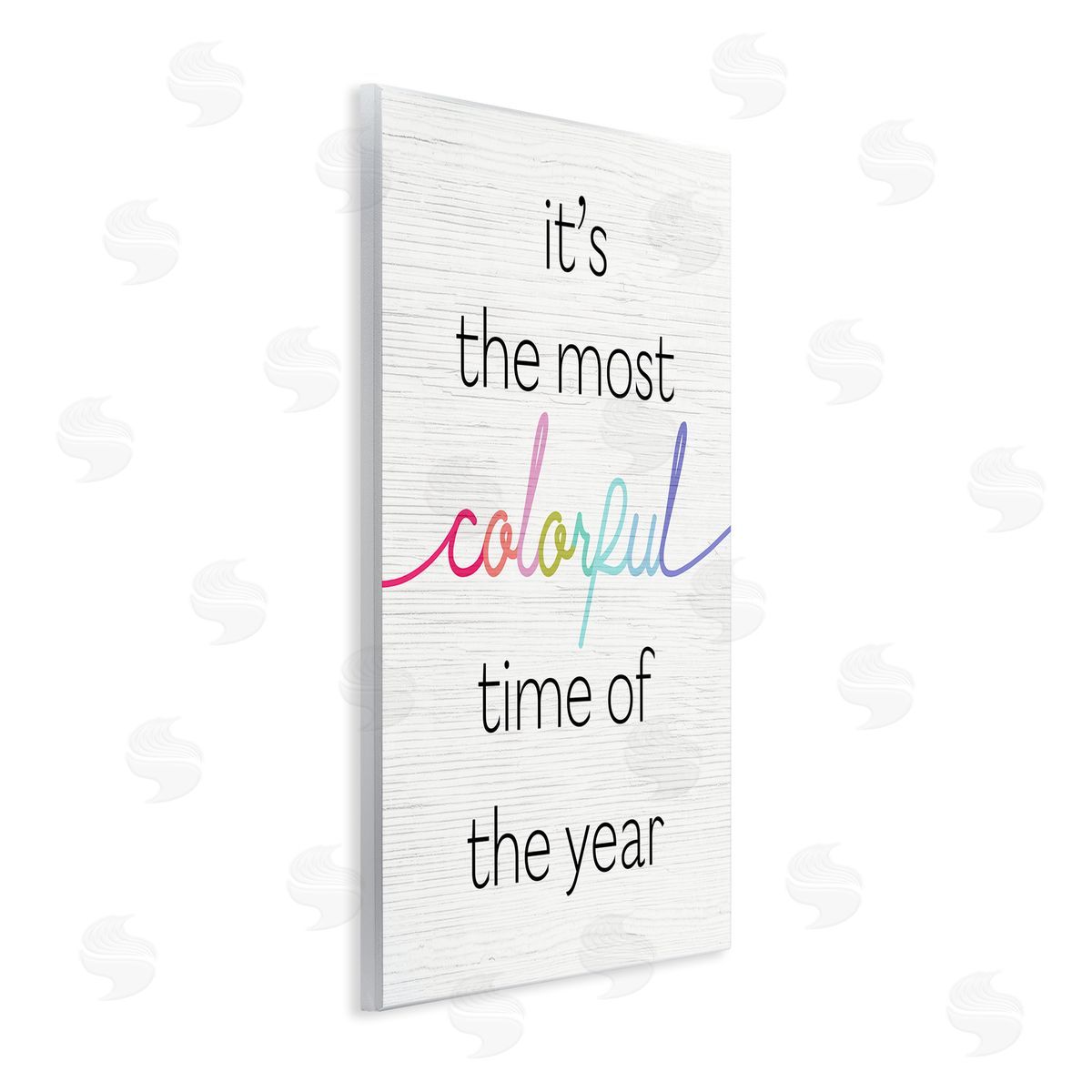 Stupell Studio Most Colorful Time Whimsical Holiday Wall Plaque Art
