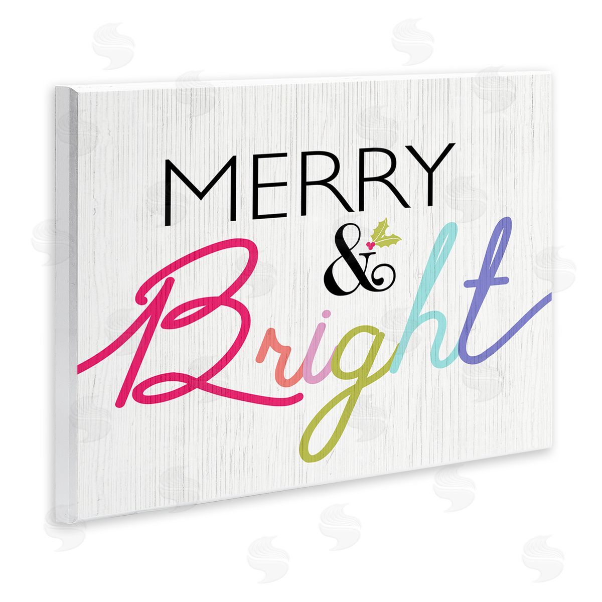 Stupell Studio Merry and Bright Whimsical Colors Wall Plaque Art