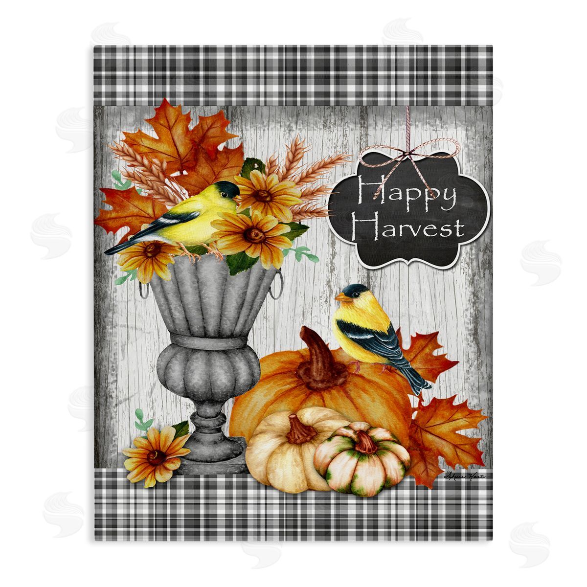 stupell industries Sheri Hart | Happy Harvest Birds and Gourds