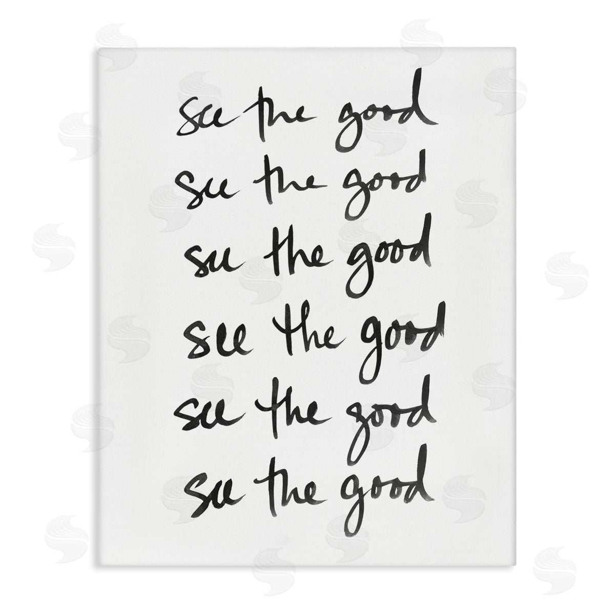 SD Graphics Studio See The Good Repeated Text Minimal Canvas Wall Art