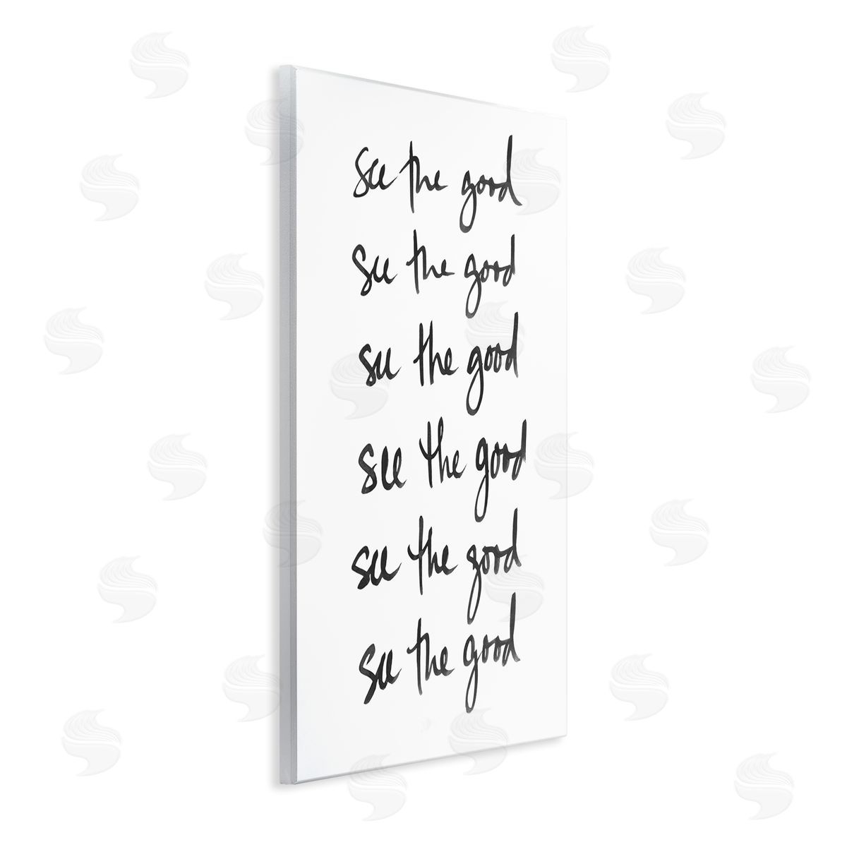 SD Graphics Studio See The Good Repeated Text Minimal Wall Plaque Art