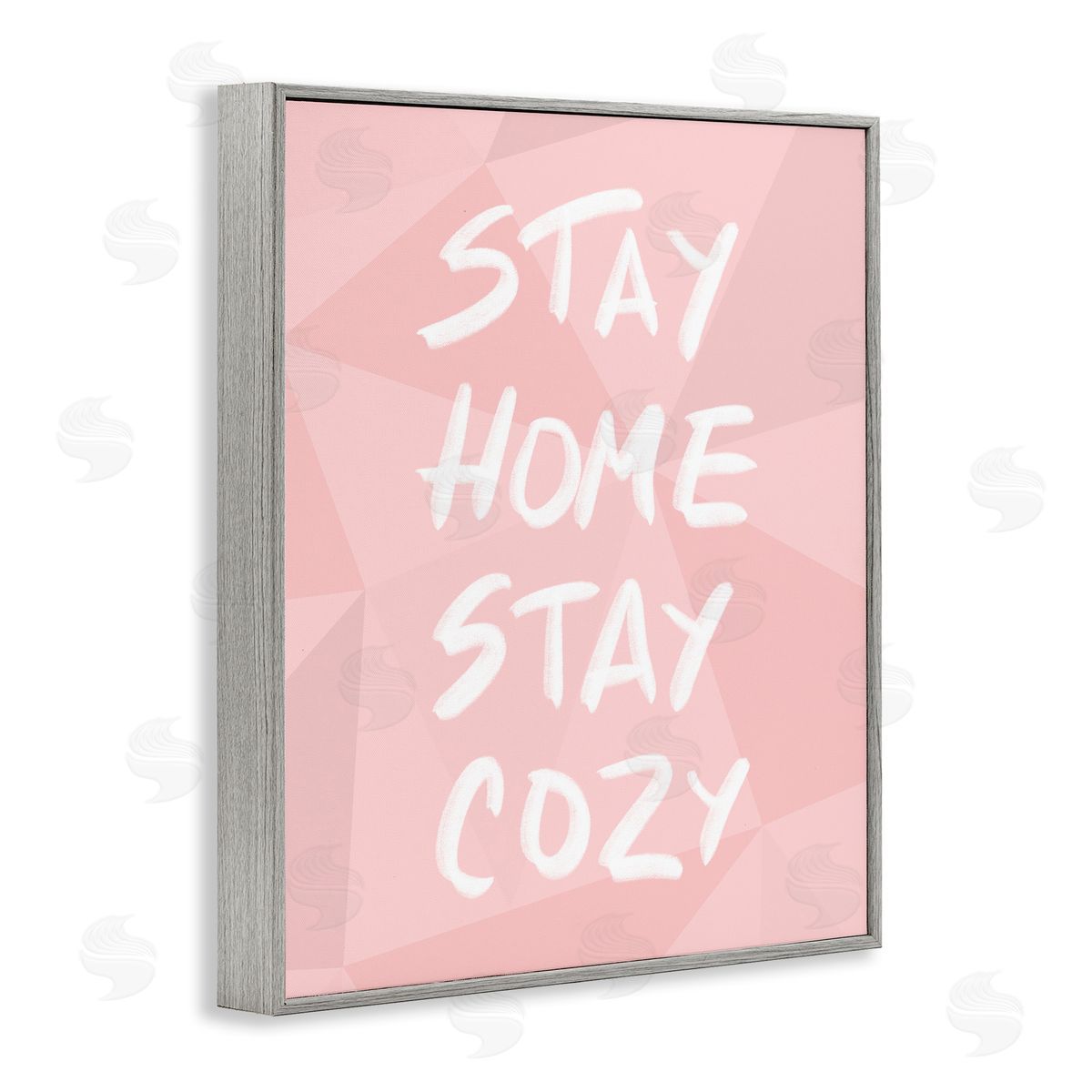 Anna Quach Stay Home Stay Cozy Pattern Gray Framed Giclee Wall Art