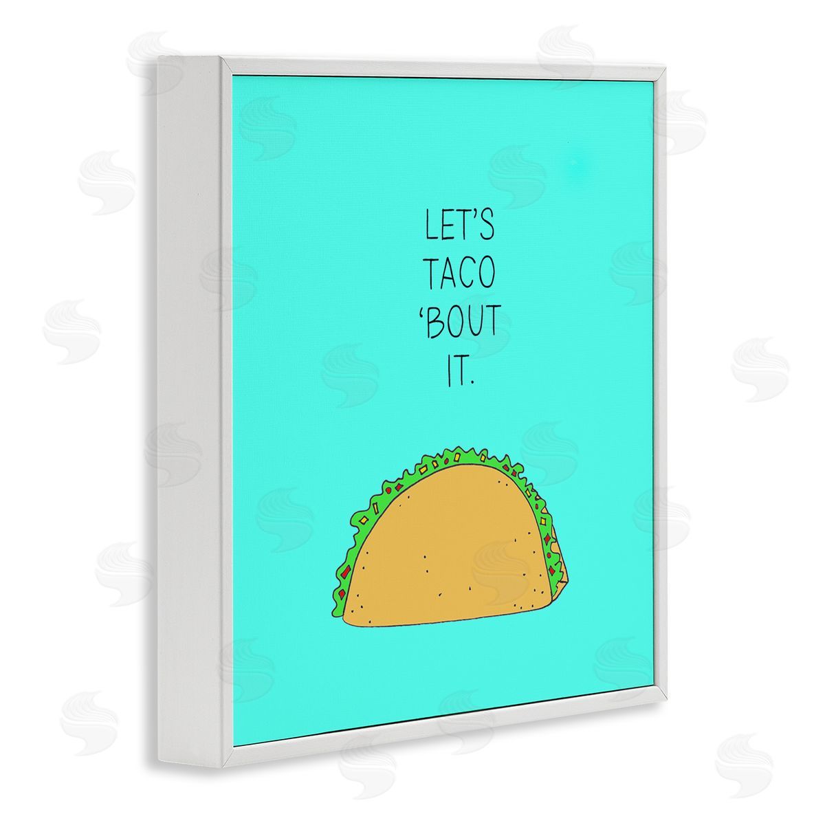 Natalie Sizemore Let's Taco 'Bout It Food Pun White Framed Giclee Wall Art