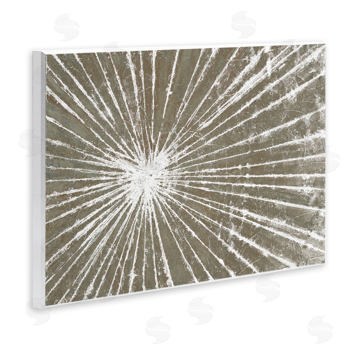 Studio W Industrial Distressed Line Burst Brown Wall Plaque Art