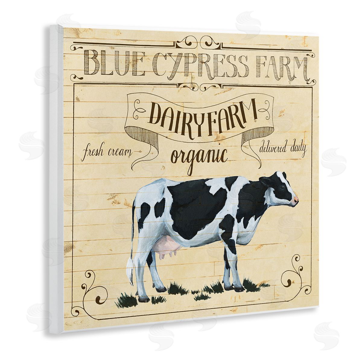 Grace Popp Rustic Dairy Farm Cow Vintage Wall Plaque Art