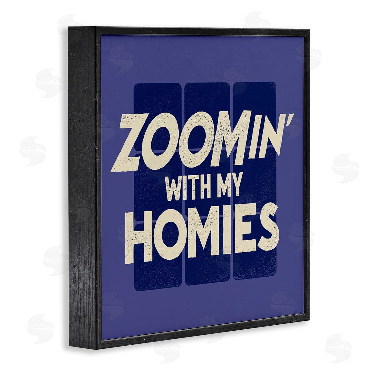 Buck Wear Zoomin' With Homies Office Humor Black Framed Giclee Wall Art