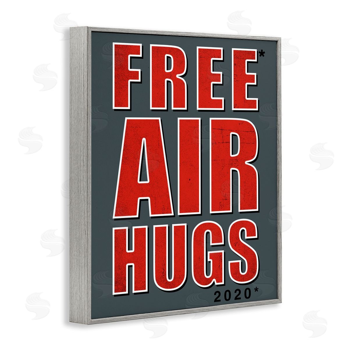 Buck Wear Free Air Hugs Phrase 2020 Reference Gray Framed Giclee Wall Art