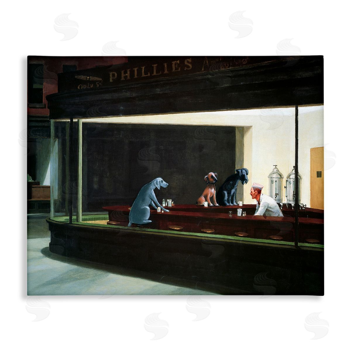 Chameleon Design Inc. Night Dogs Classic Alternative Painting Canvas Wall Art