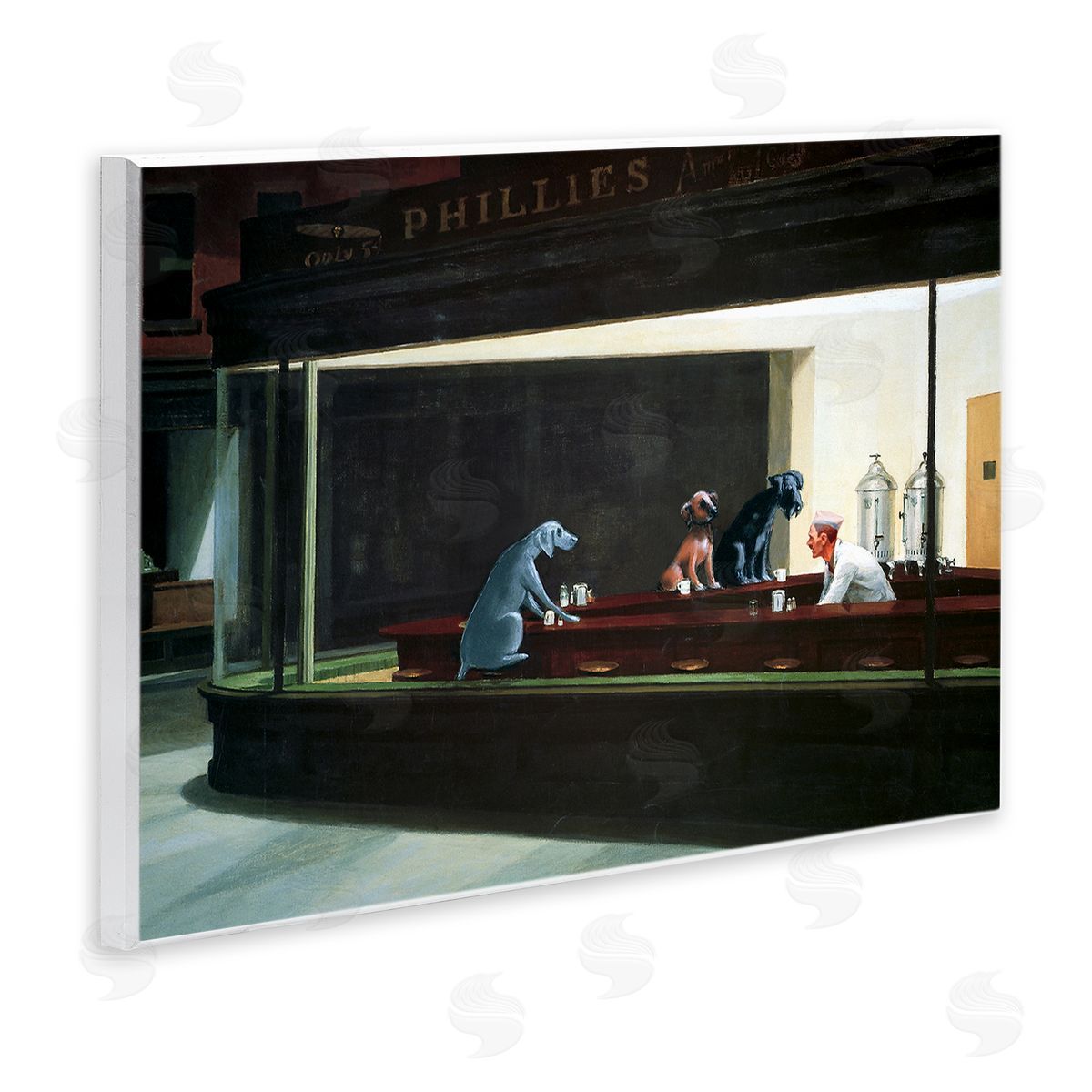 Chameleon Design Inc. Night Dogs Classic Alternative Painting Wall Plaque Art