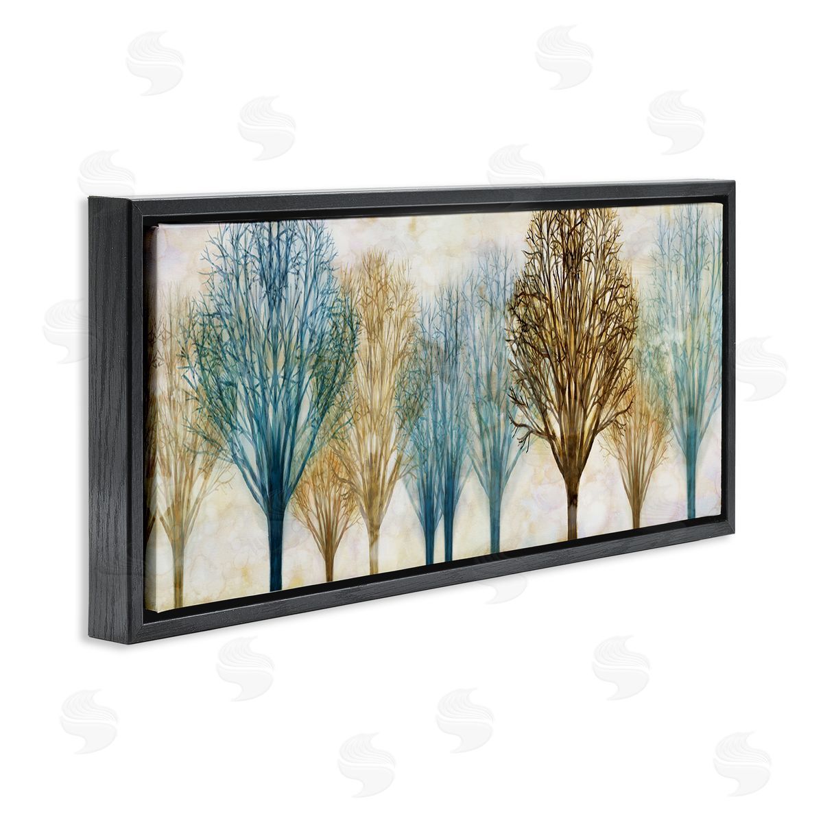 Chris Donovan Autumn Tree Forest Bare Branches Black Floater Frame Canvas Art