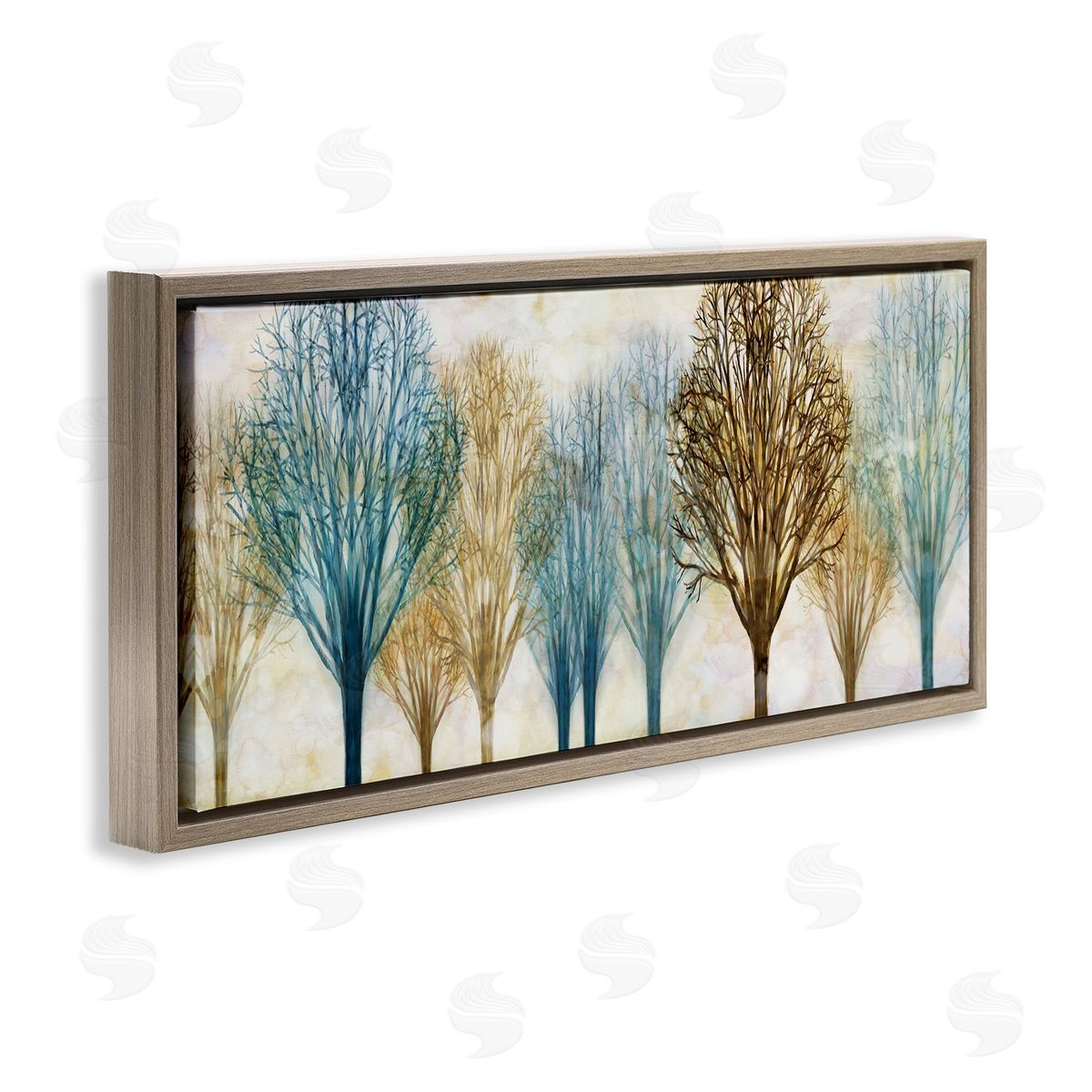 Chris Donovan Autumn Tree Forest Bare Branches Brown Floater Frame Canvas Art
