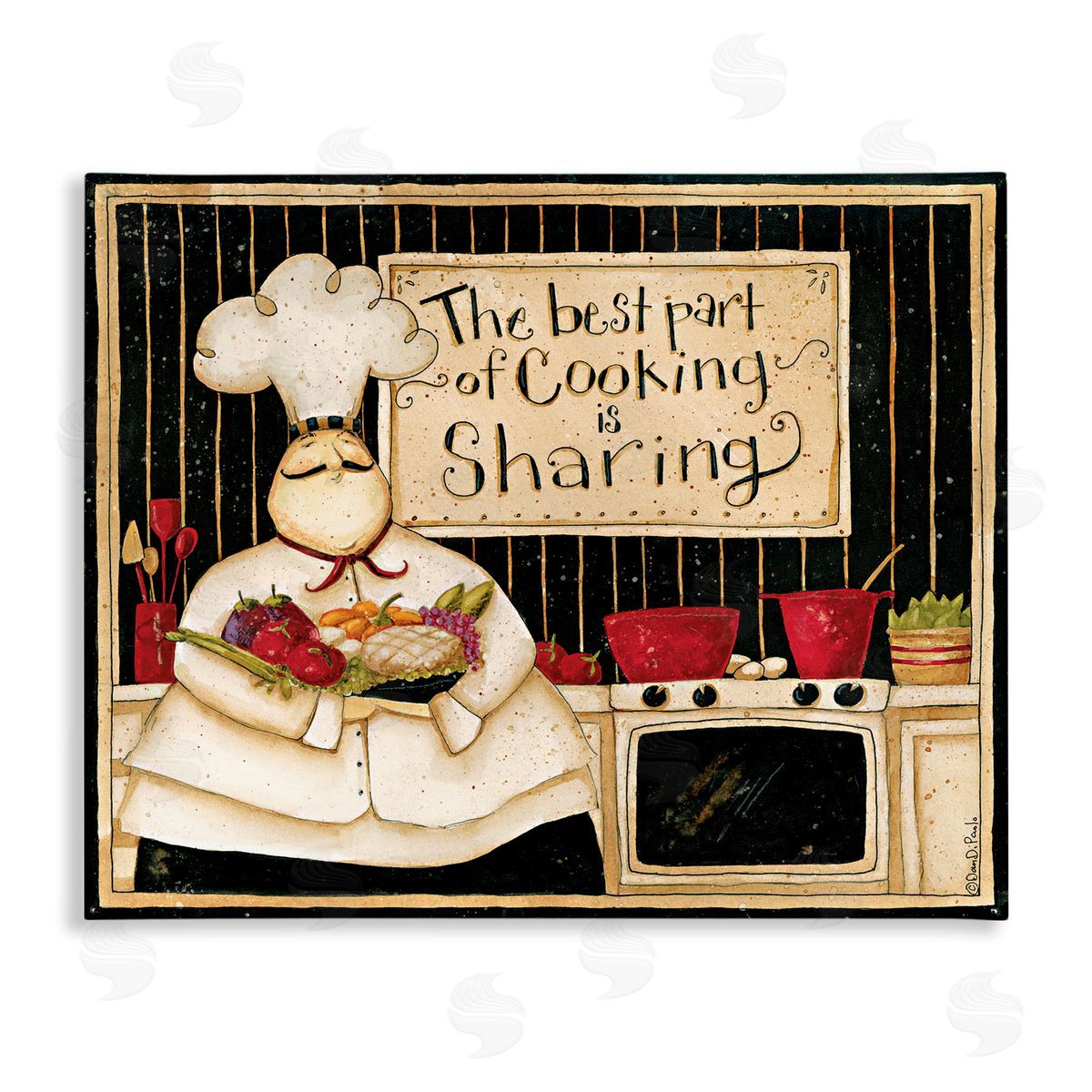 Dan DiPaolo Cooking Is Sharing Vintage Chef Canvas Wall Art