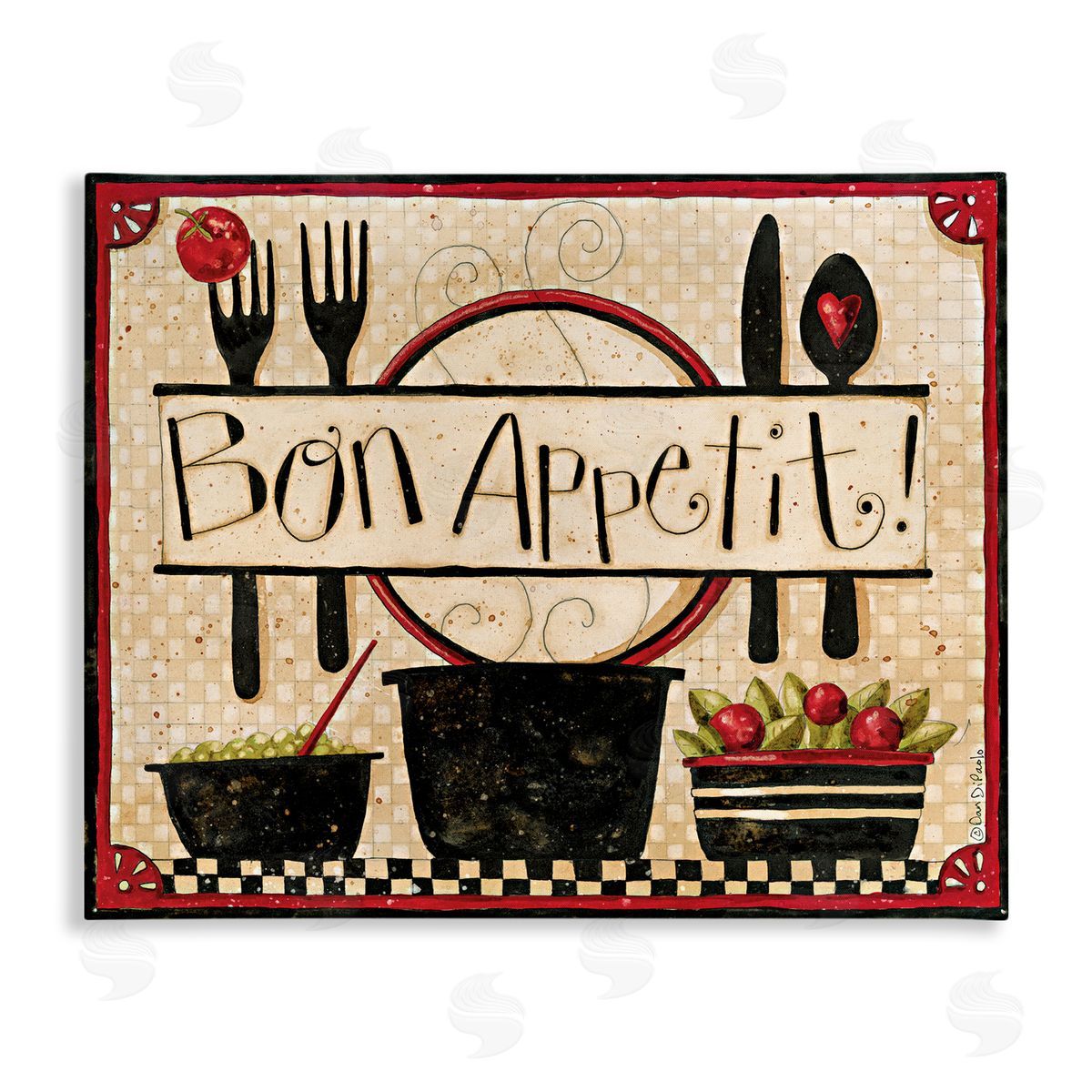 Dan DiPaolo Bon Appetit Vintage Kitchen Canvas Wall Art
