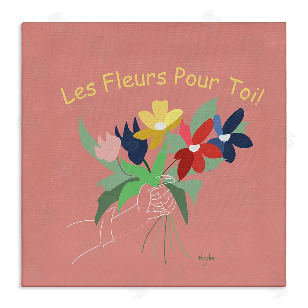 Mark Higden Les Fleurs Pour Toi French Bouquet Canvas Wall Art