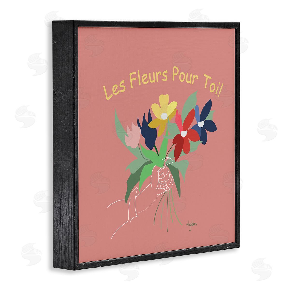 Mark Higden Les Fleurs Pour Toi French Bouquet Black Framed Giclee Wall Art