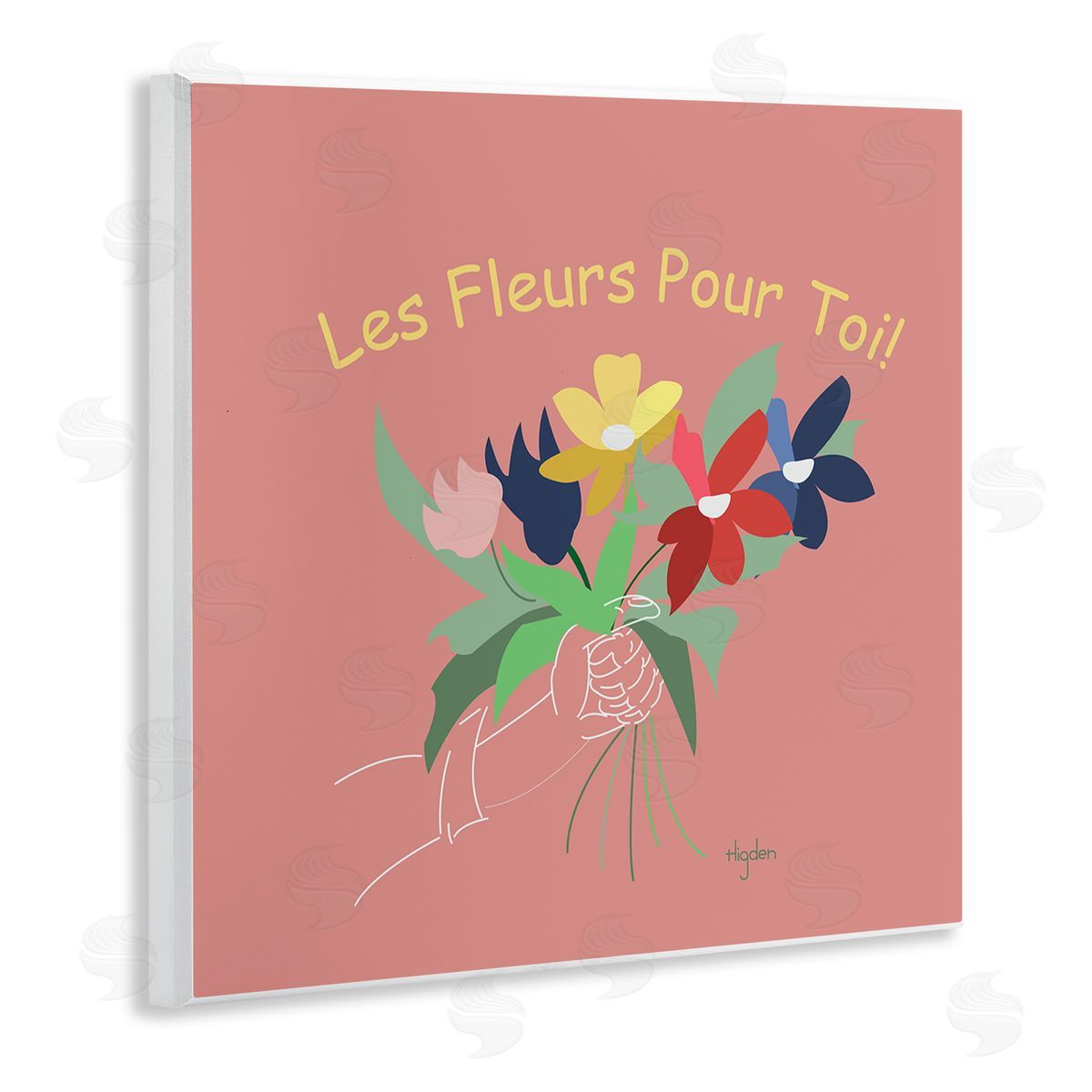 Mark Higden Les Fleurs Pour Toi French Bouquet Wall Plaque Art