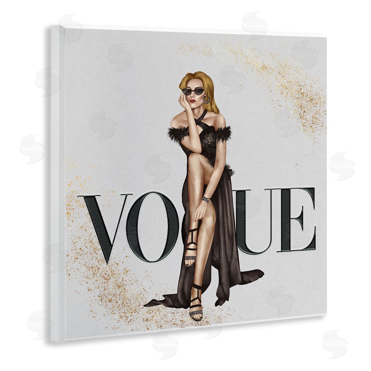 Ziwei Li Female Fashionista Black Dress Designer Brand Wall Plaque Art