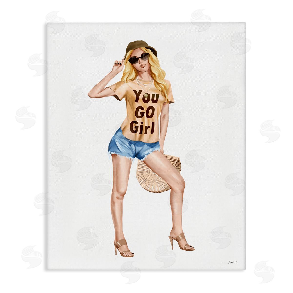 Ziwei Li You Go Girl Glam Fashionista Canvas Wall Art