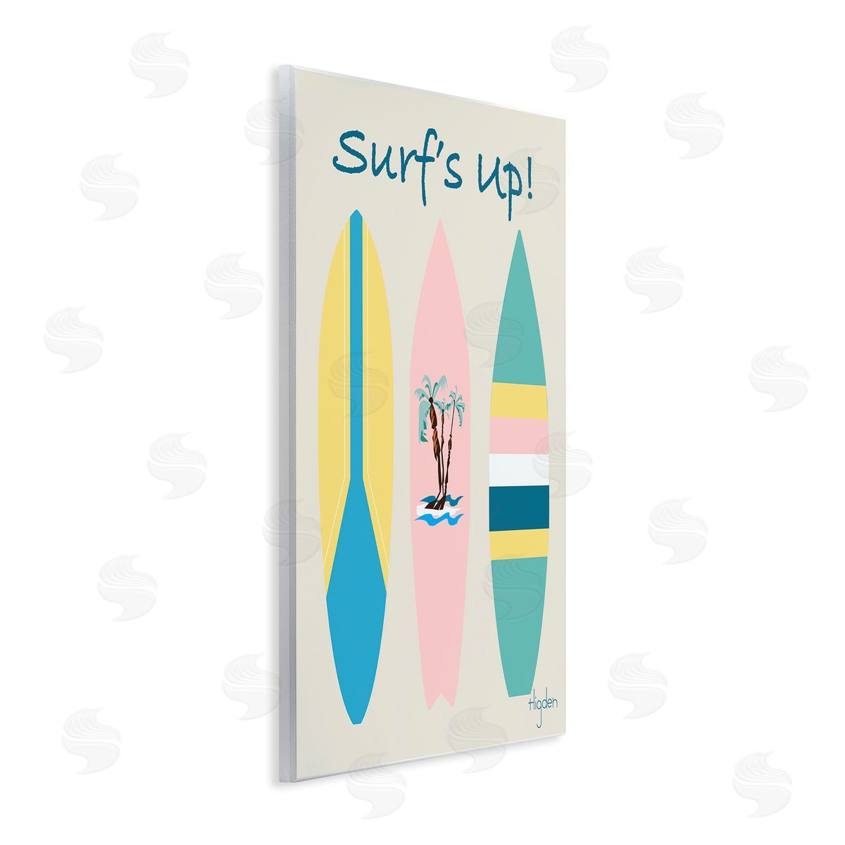 Mark Higden Surf's Up Pastel Surfboards Wall Plaque Art