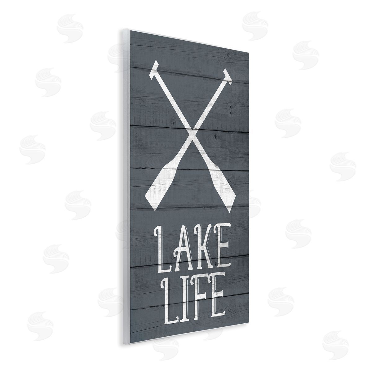 Nautical Blue Lake Life Phrase Wood Plaque Wall Art, Home Decor by Kim Allen