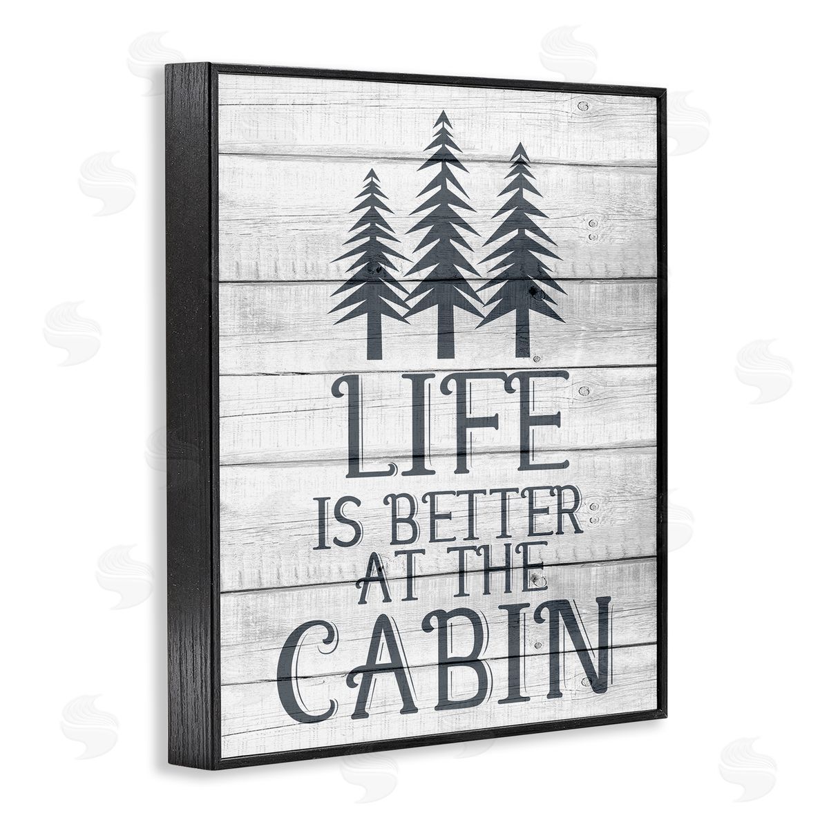 Kim Allen Life's Better At Cabin Rural Forest Black Framed Giclee Wall Art