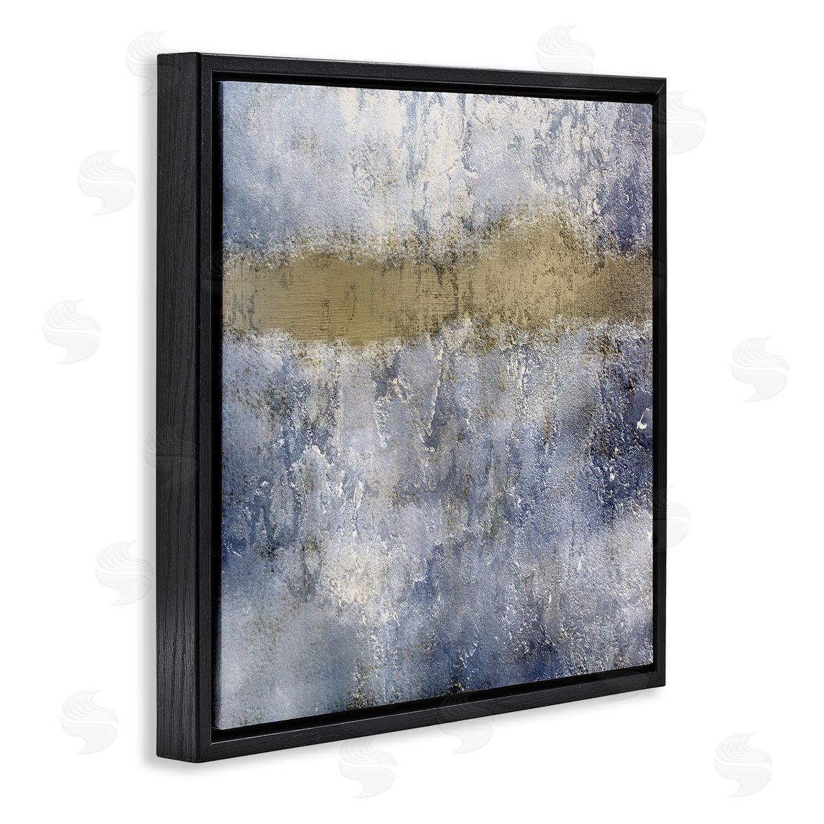 Kim Allen Abstract Distressed Urban Texture Design Black Floater Frame Canvas Art