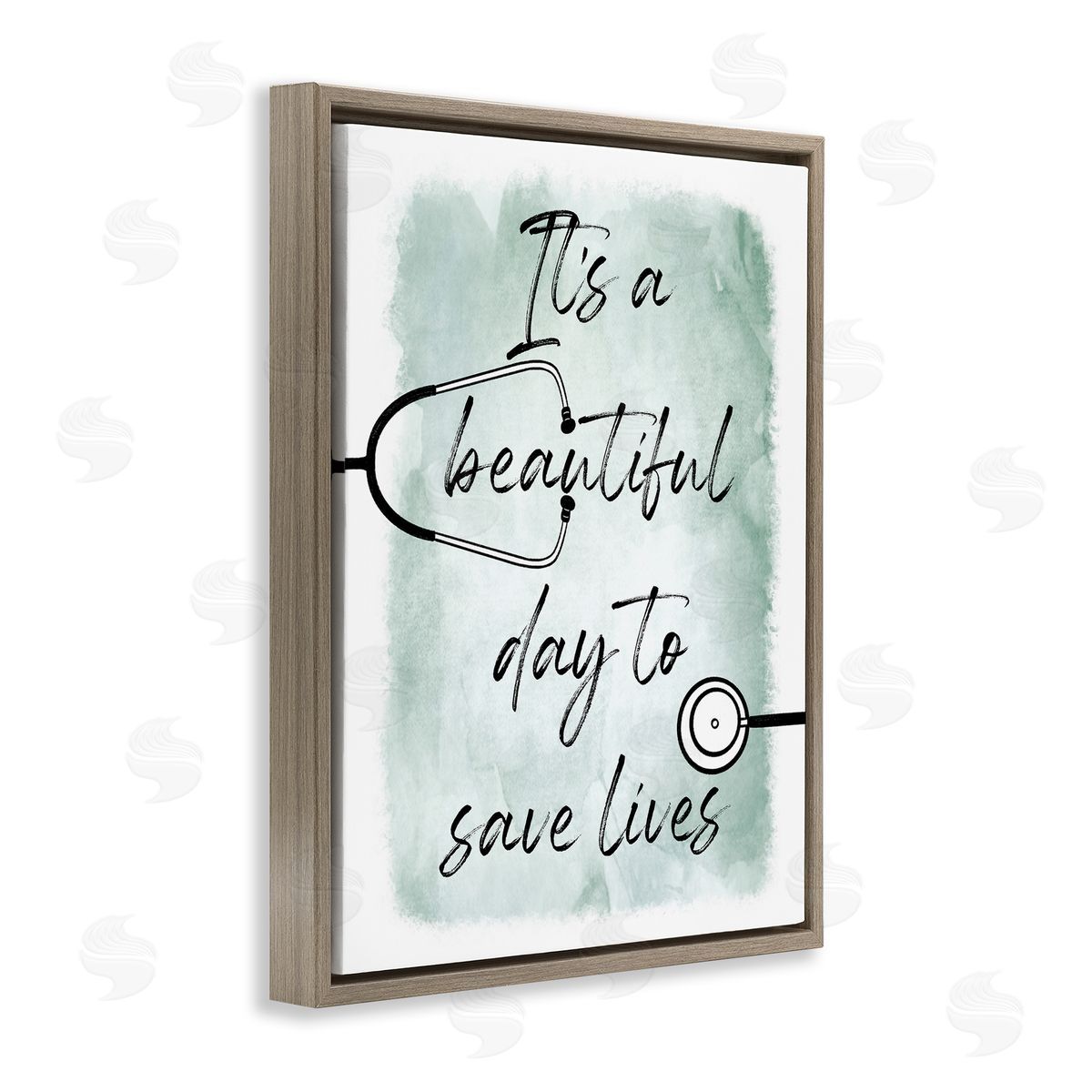 Marcus Prime Beautiful Day Save Lives Healthcare Appreciation Brown Floater Frame Canvas Art
