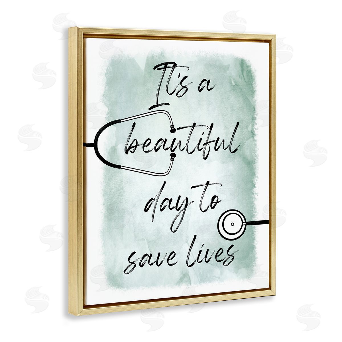 Marcus Prime Beautiful Day Save Lives Healthcare Appreciation Gold Floater Frame Canvas Art