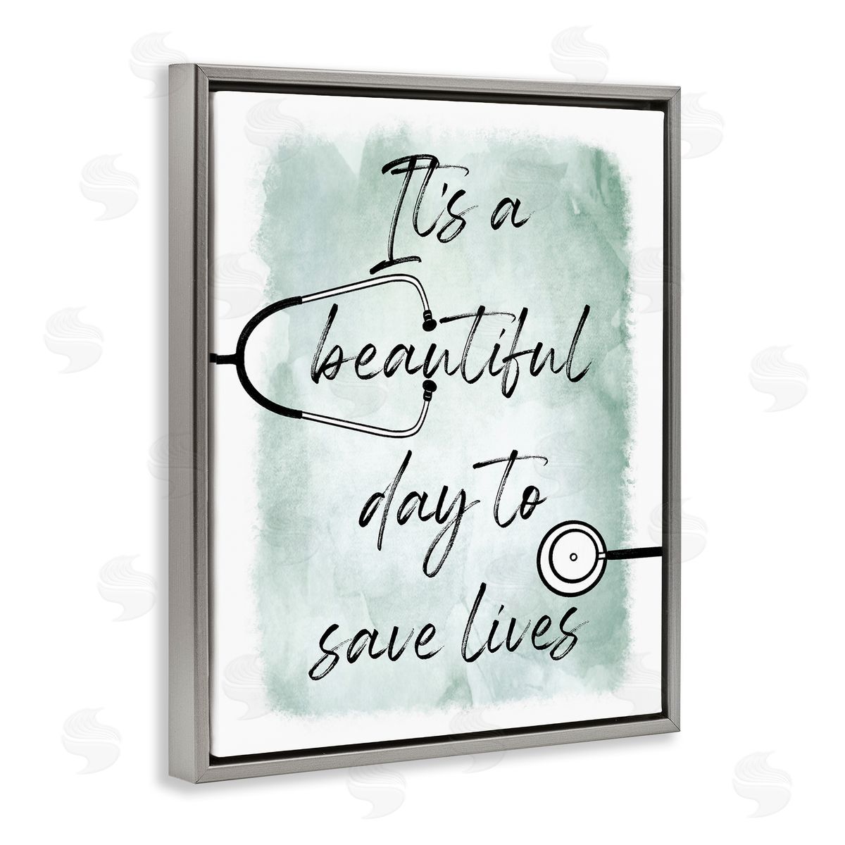 Marcus Prime Beautiful Day Save Lives Healthcare Appreciation Gray Floater Frame Canvas Art