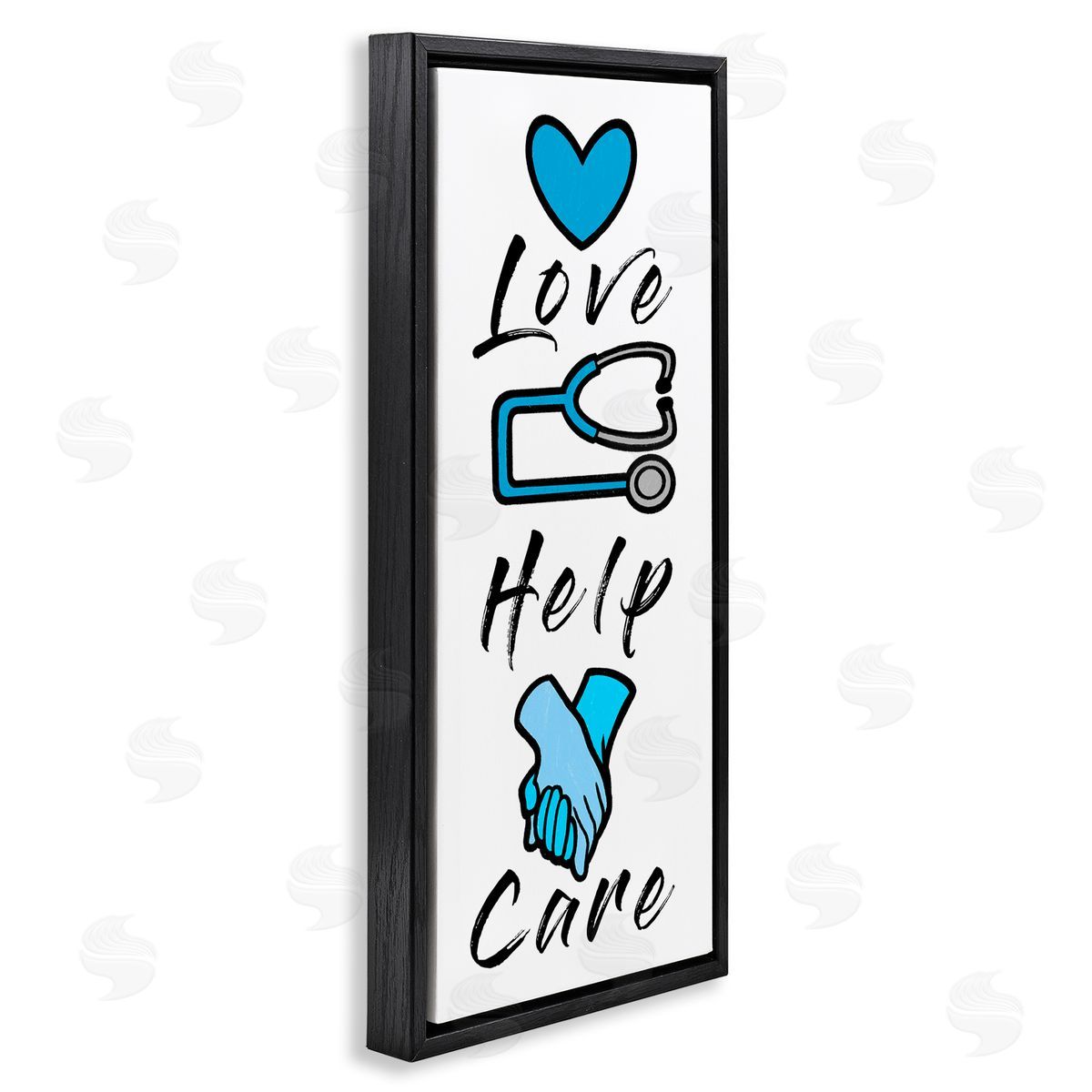 Marcus Prime Healthcare Love Help Care Illustrations Black Floater Frame Canvas Art