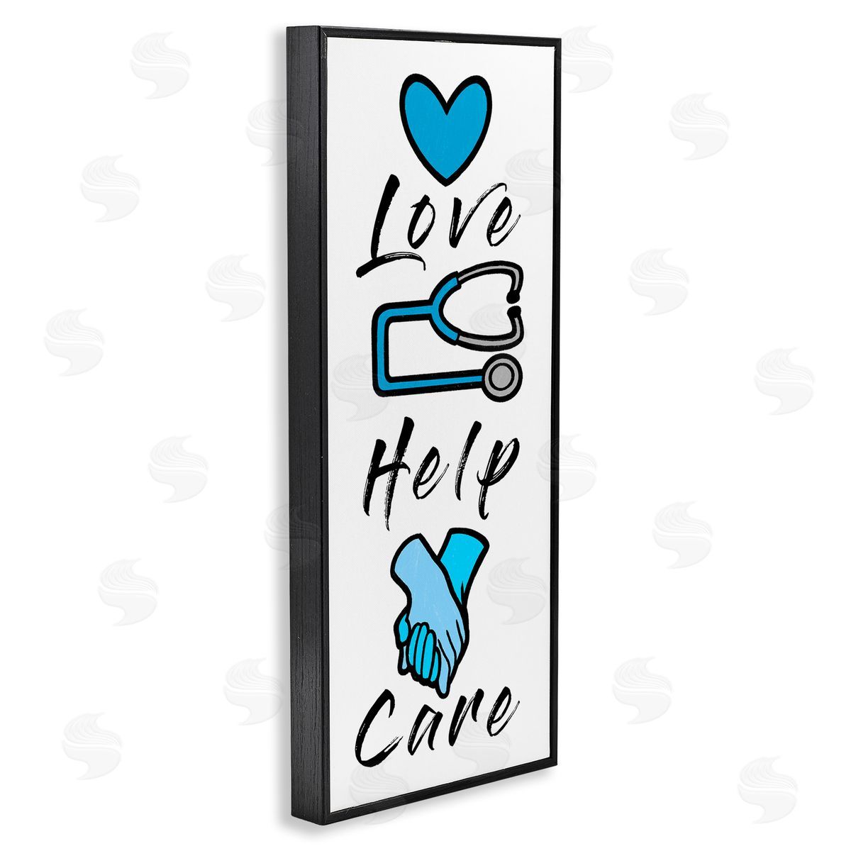 Marcus Prime Healthcare Love Help Care Illustrations Black Framed Giclee Wall Art