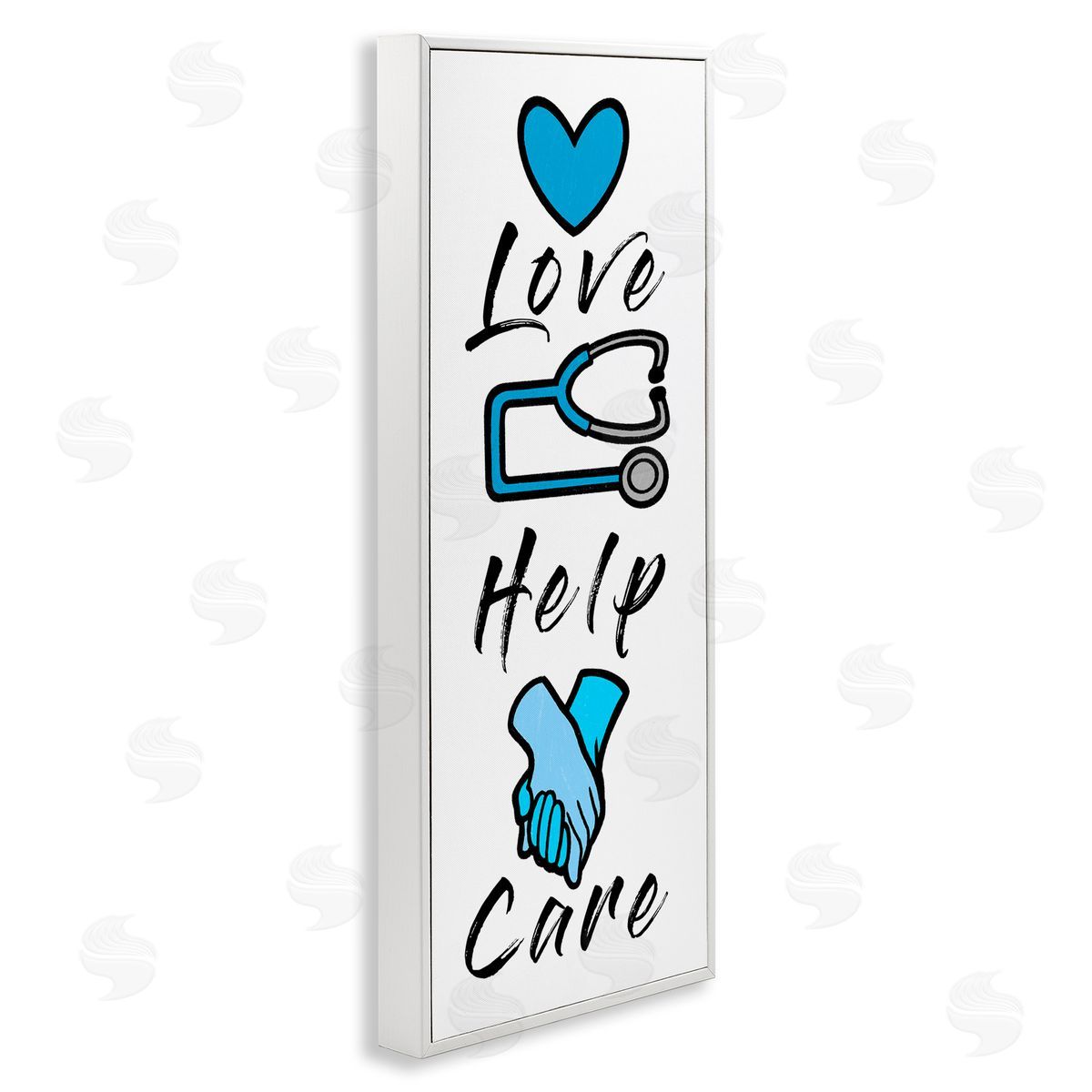 Marcus Prime Healthcare Love Help Care Illustrations White Framed Giclee Wall Art
