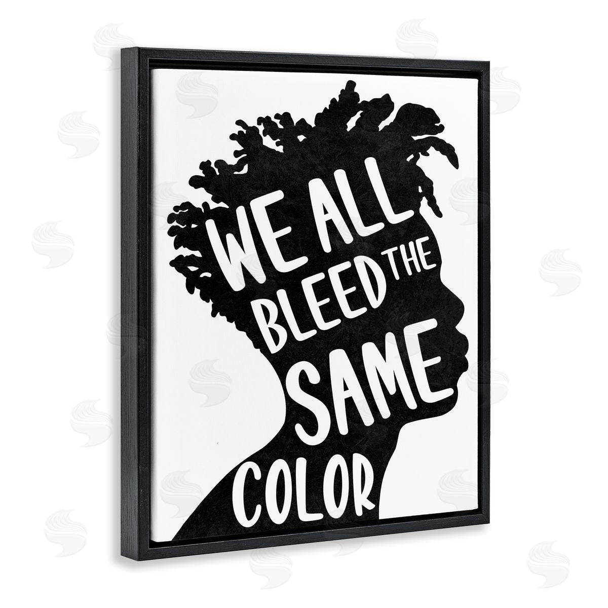 Marcus Prime Bleed Same Color Male Silhouette Portrait Black Floater Frame Canvas Art