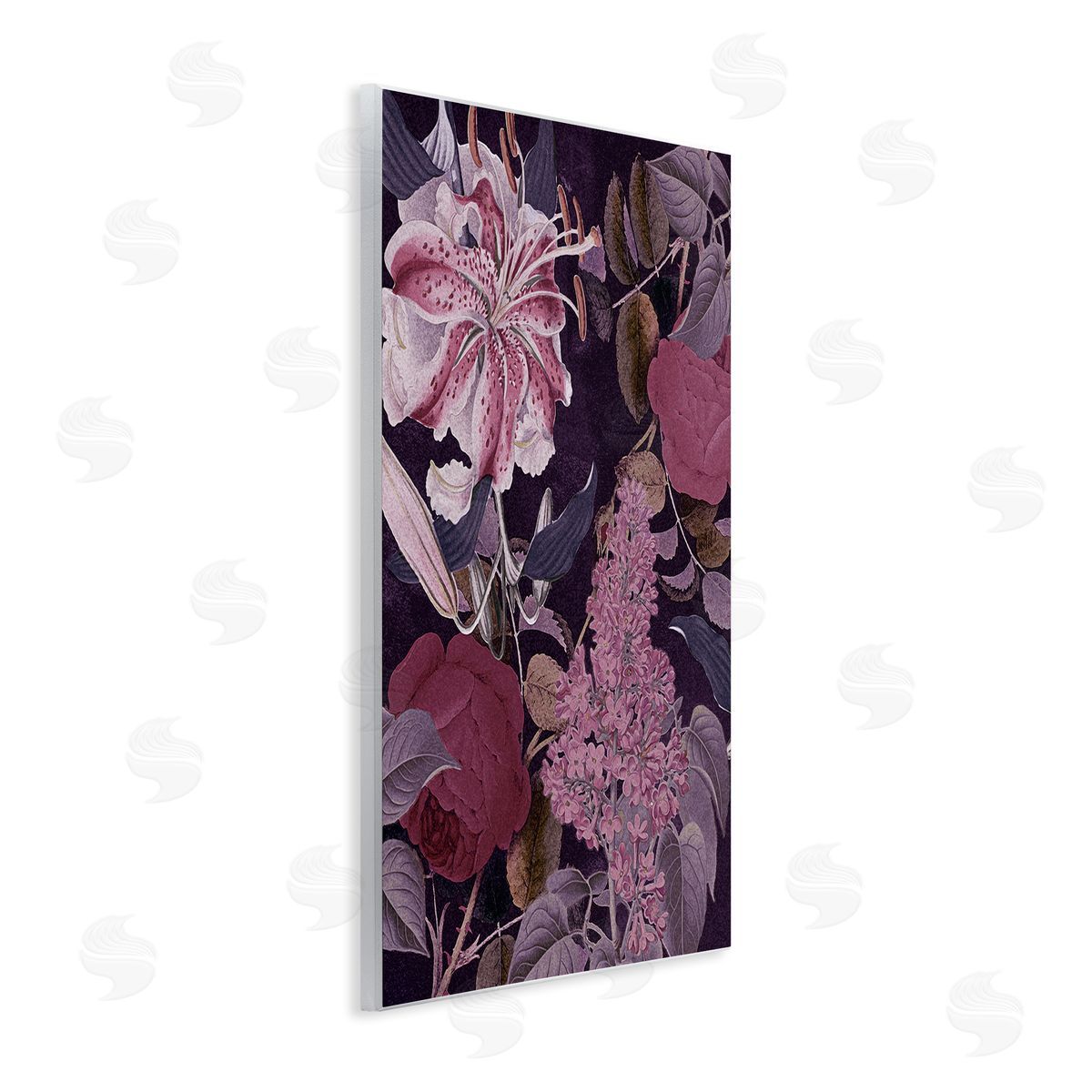 Stupell Studio Vintage Purple Bohemian Floral Illustration Wall Plaque Art