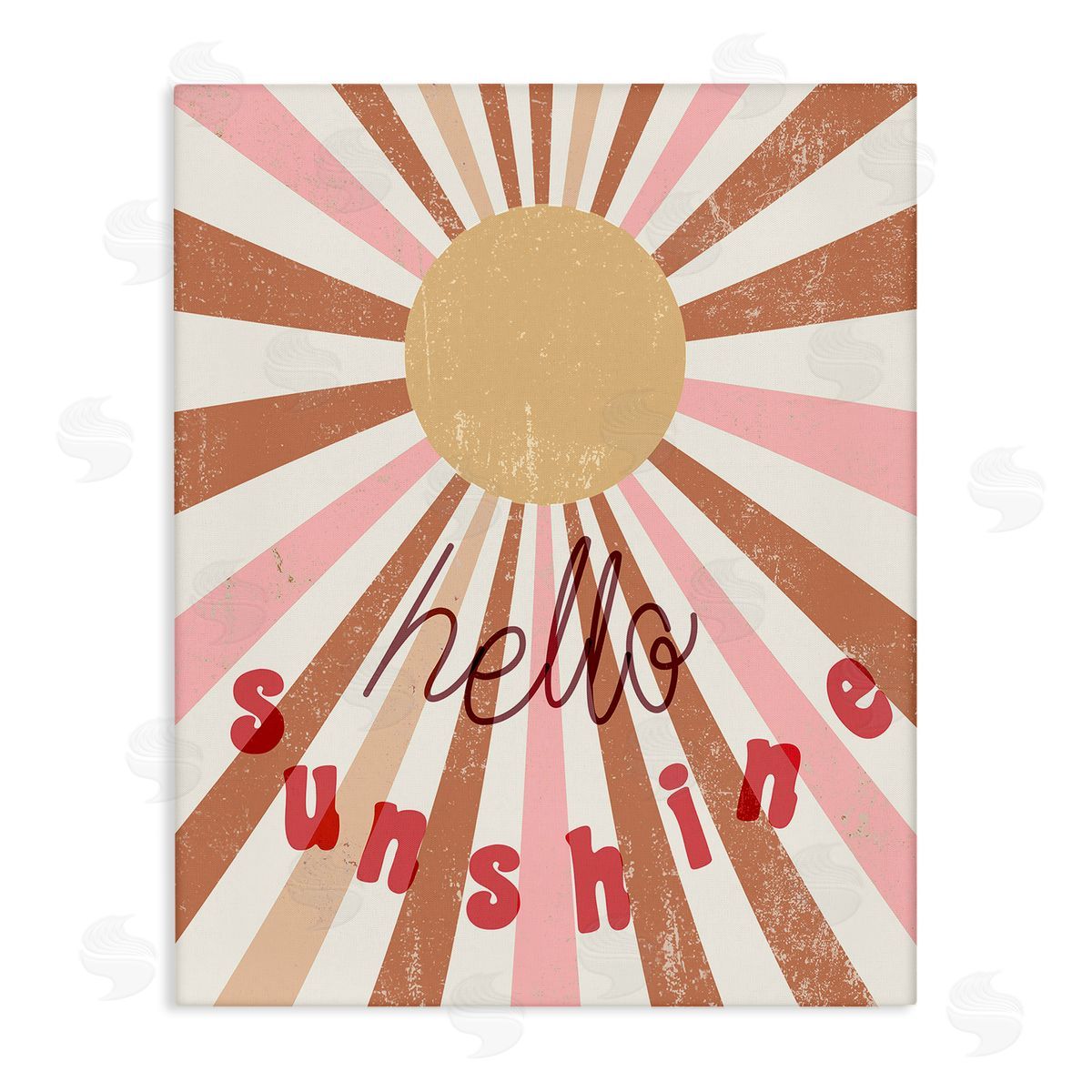 Stupell Studio Hello Sunshine Light Bursts Canvas Wall Art
