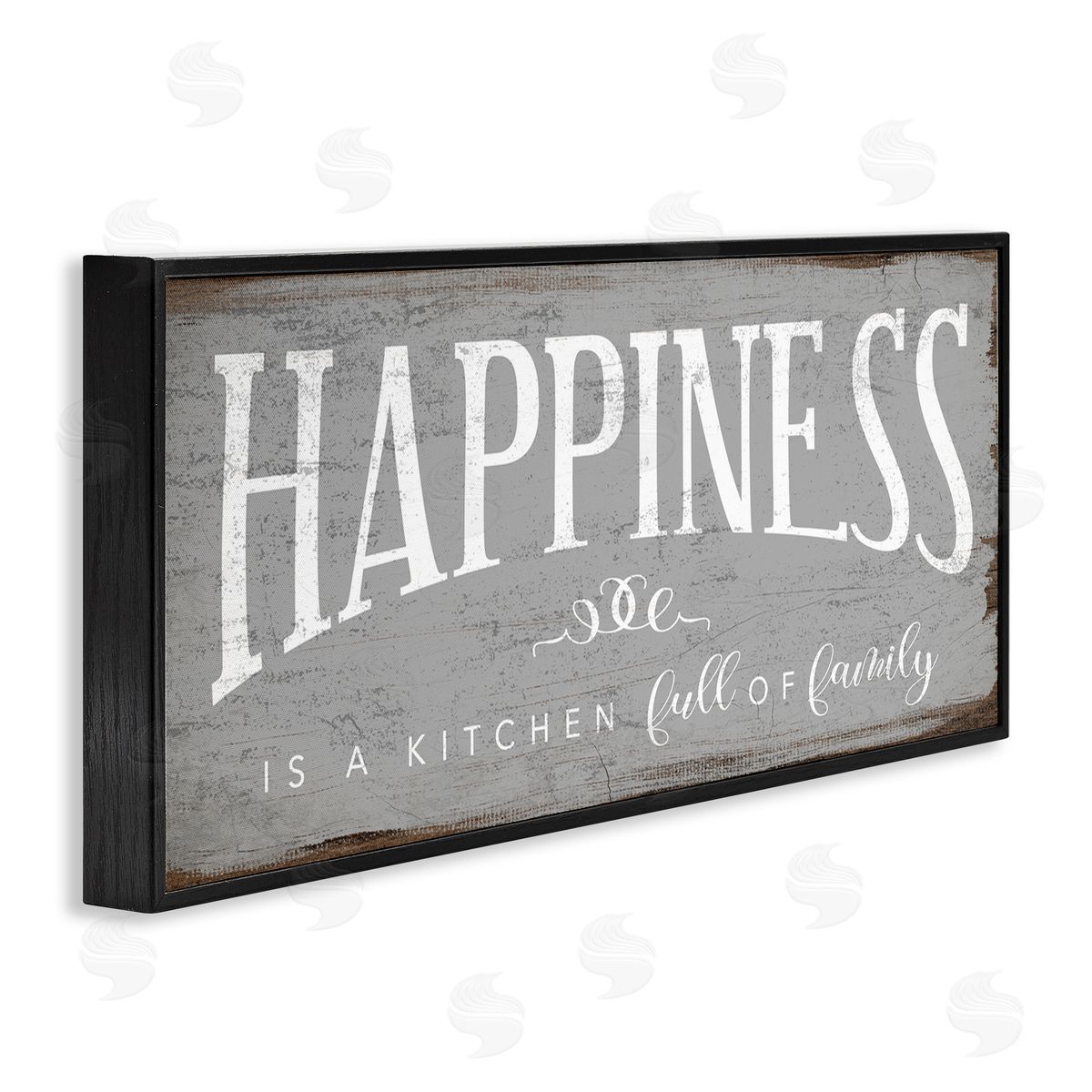 Happiness is A Full Kitchen Phrase Black Frame Print Wall Art, Home Decor by Stupell Studio